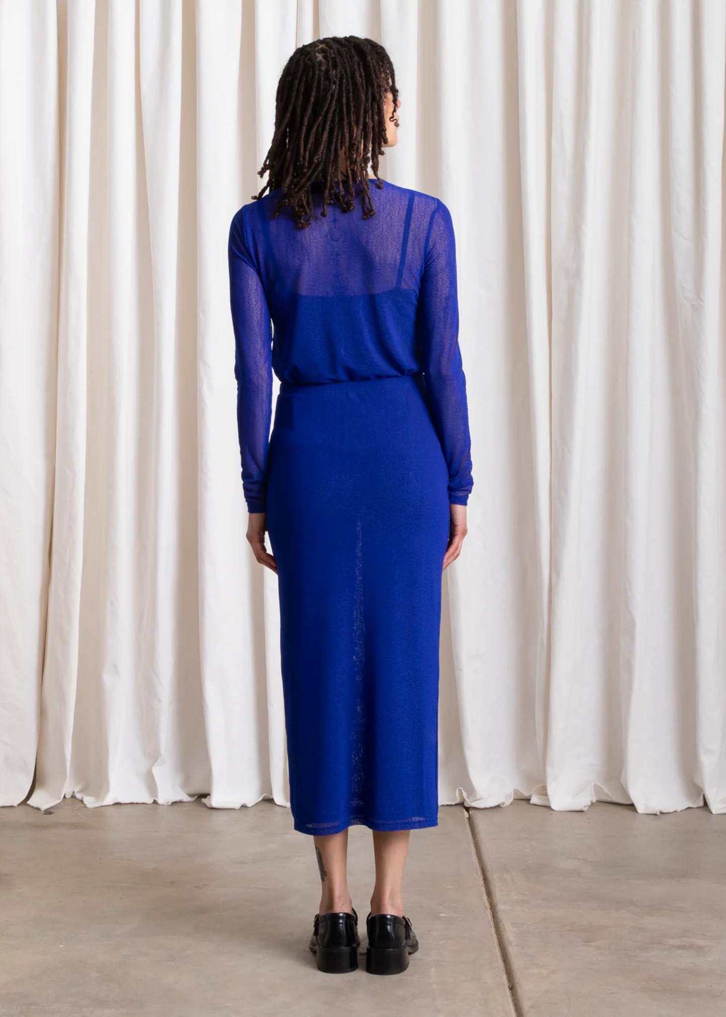 Mesh ls top, cobalt