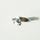 Silver moonstone ring