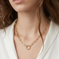 Paperclip chain with clicker clasp necklace
