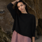 The crop knit, black