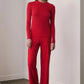 Double layer pants, red