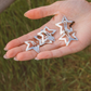 Silver starlet snap clip, 5-pack