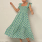 Amelia dress, green & blue