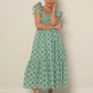 Amelia dress, green & blue