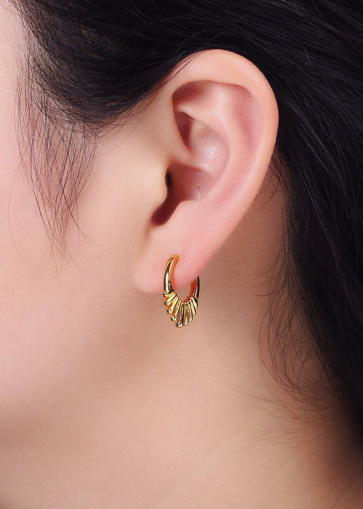 Geometric sunburst earrings