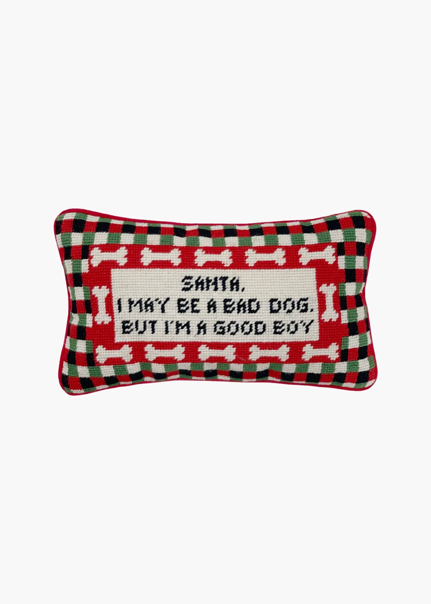 Good boy needlepoint pillow