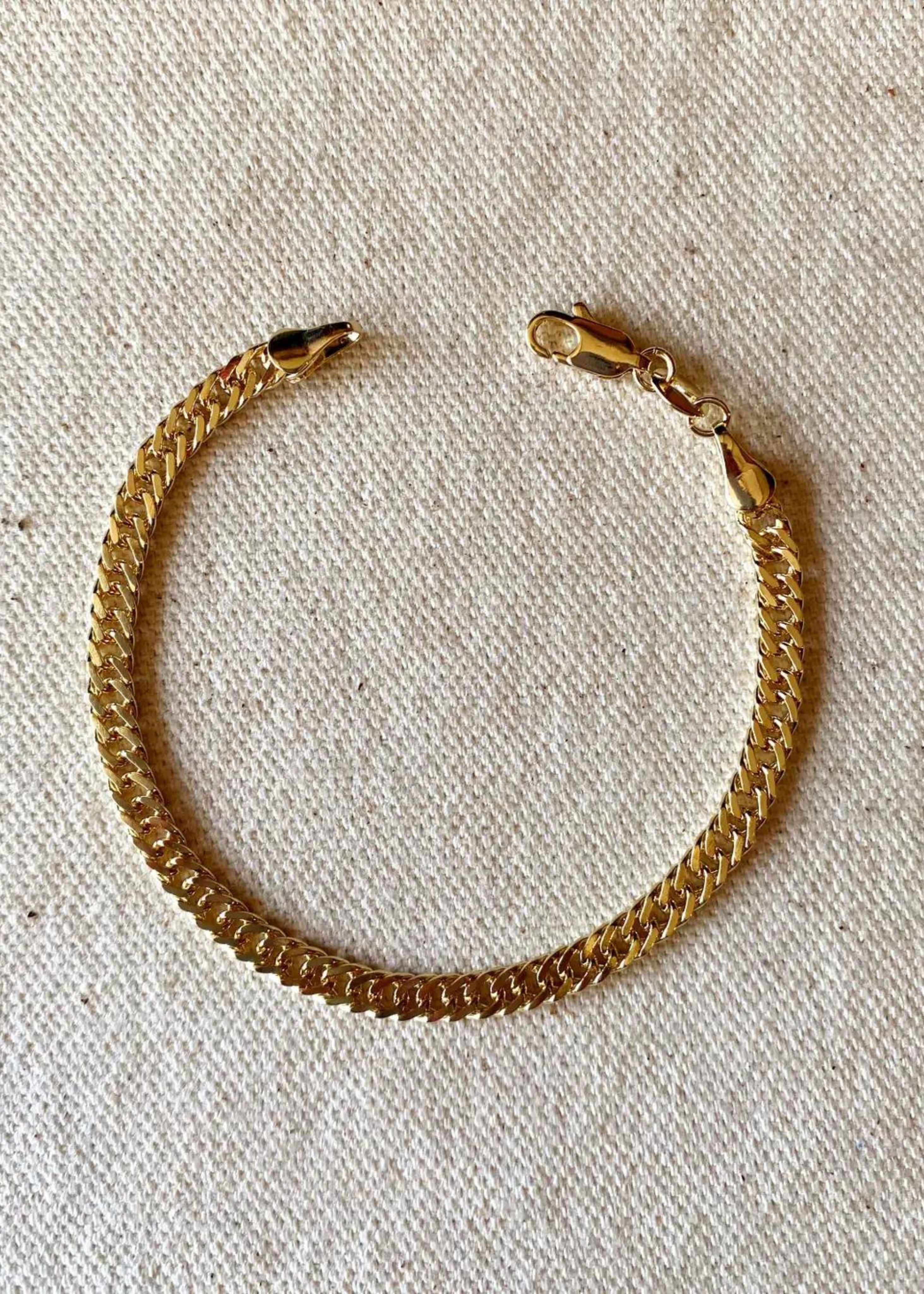Curb chain bracelet, 4mm