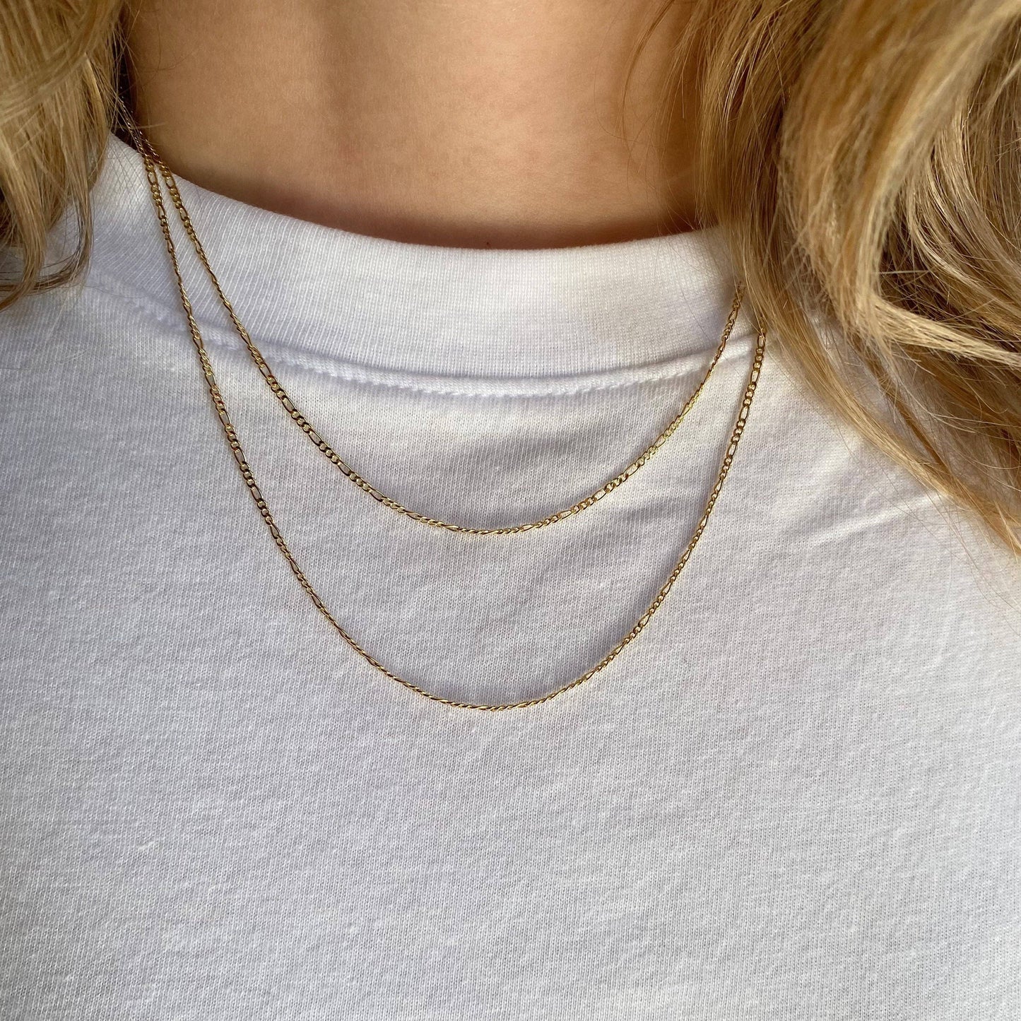 Thin figaro chain, 1.5mm