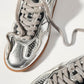 T.b. 490 rife shimmer sneakers, silver cream