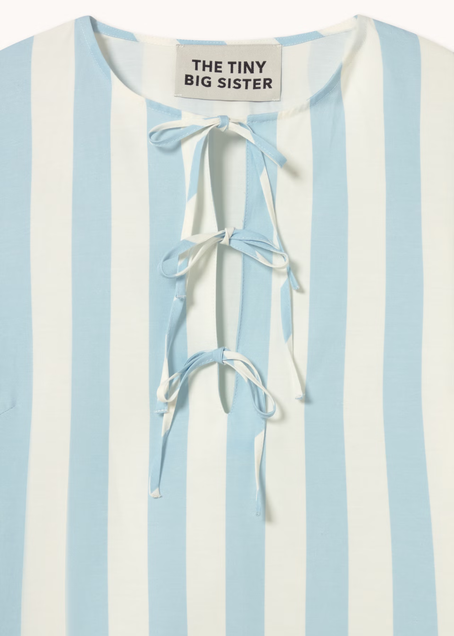 Wide stripes puff sleeves dress
