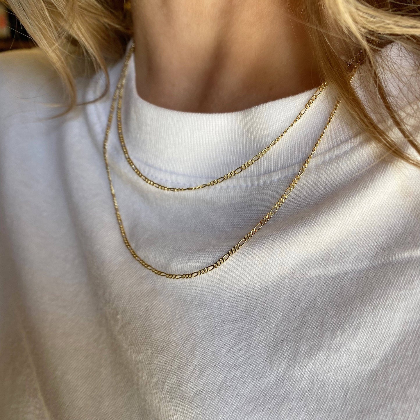 Thin figaro chain, 1.5mm
