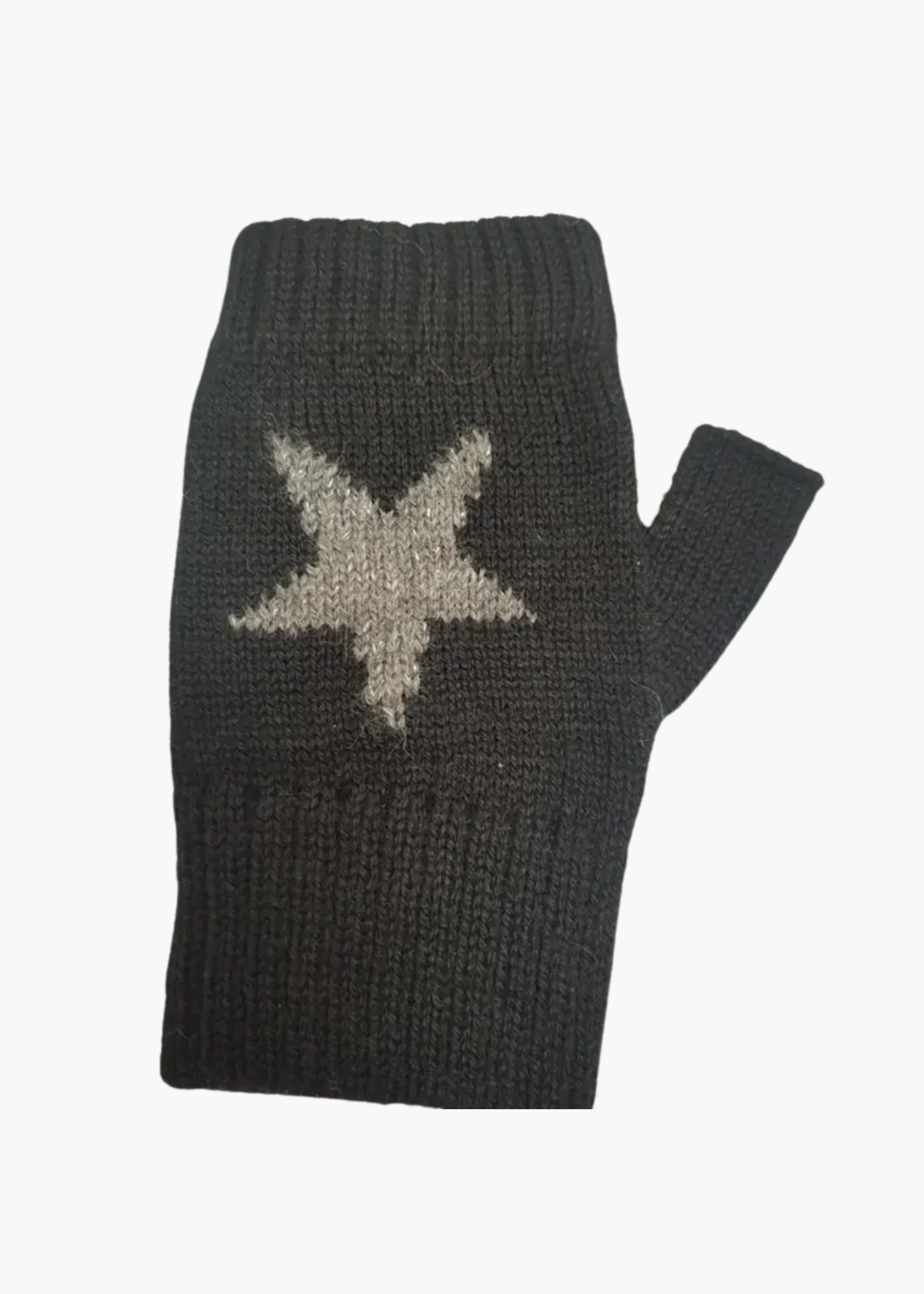 Baby alpaca star mittens