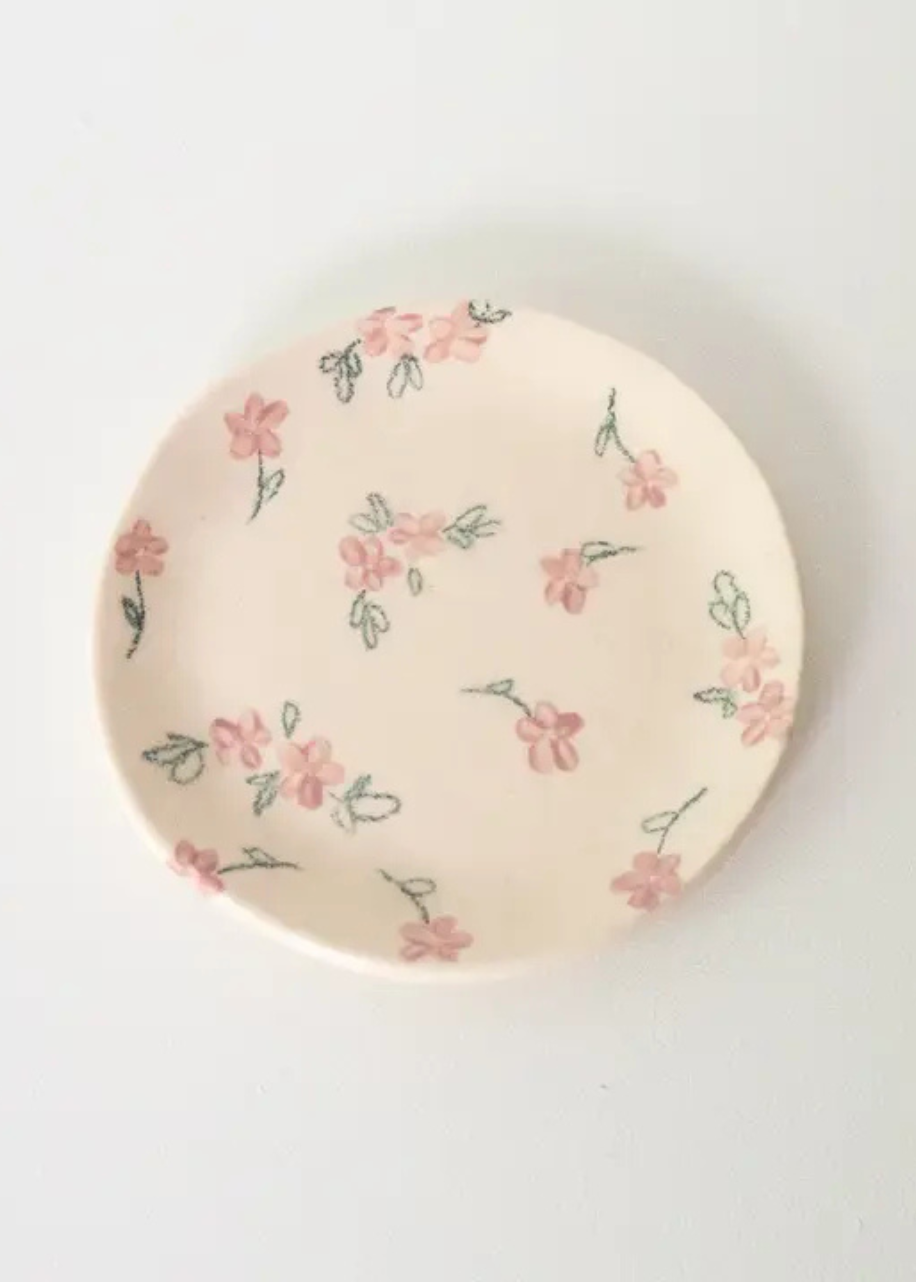 Wild flowers ring dish, rose