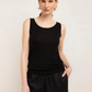 Sana sheer tank, black