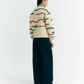 Macrame candela knitted sweater, multicolor