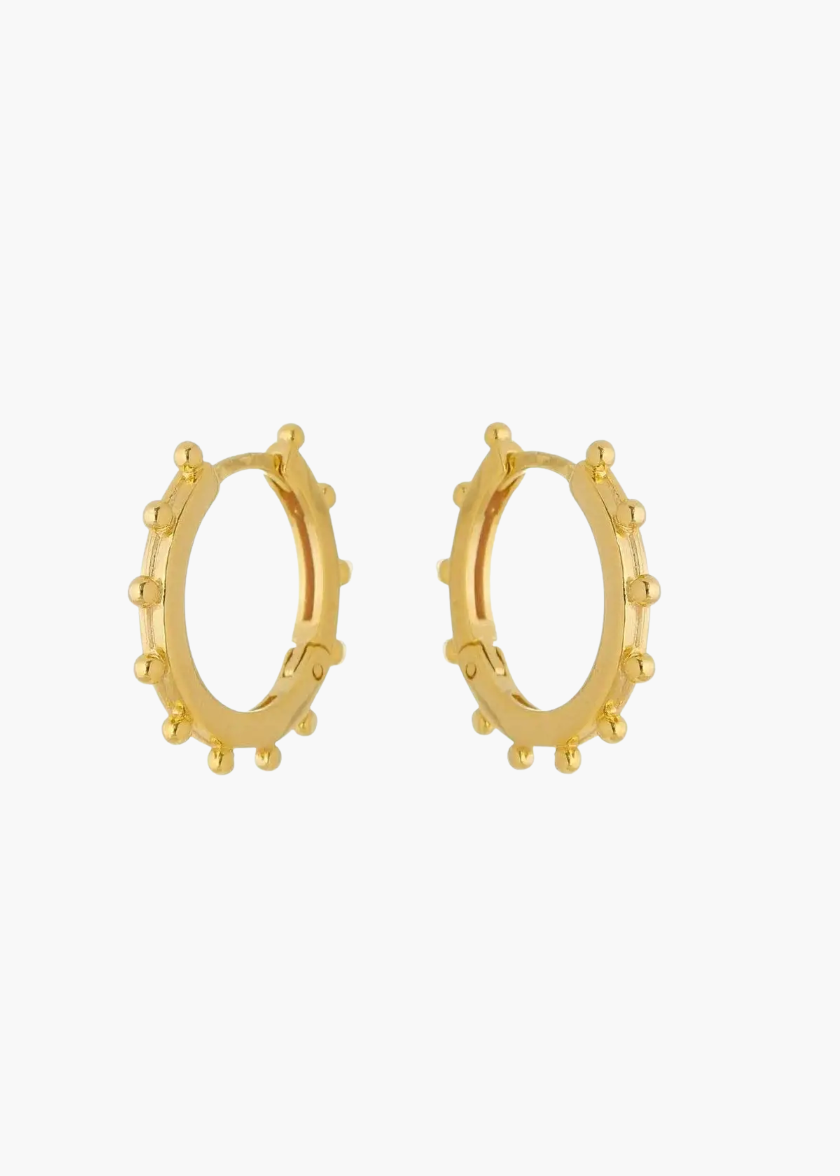 Hoop earrings with ball detail