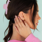 Pink stripe claw clip
