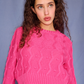 Pom pom sweater, pink