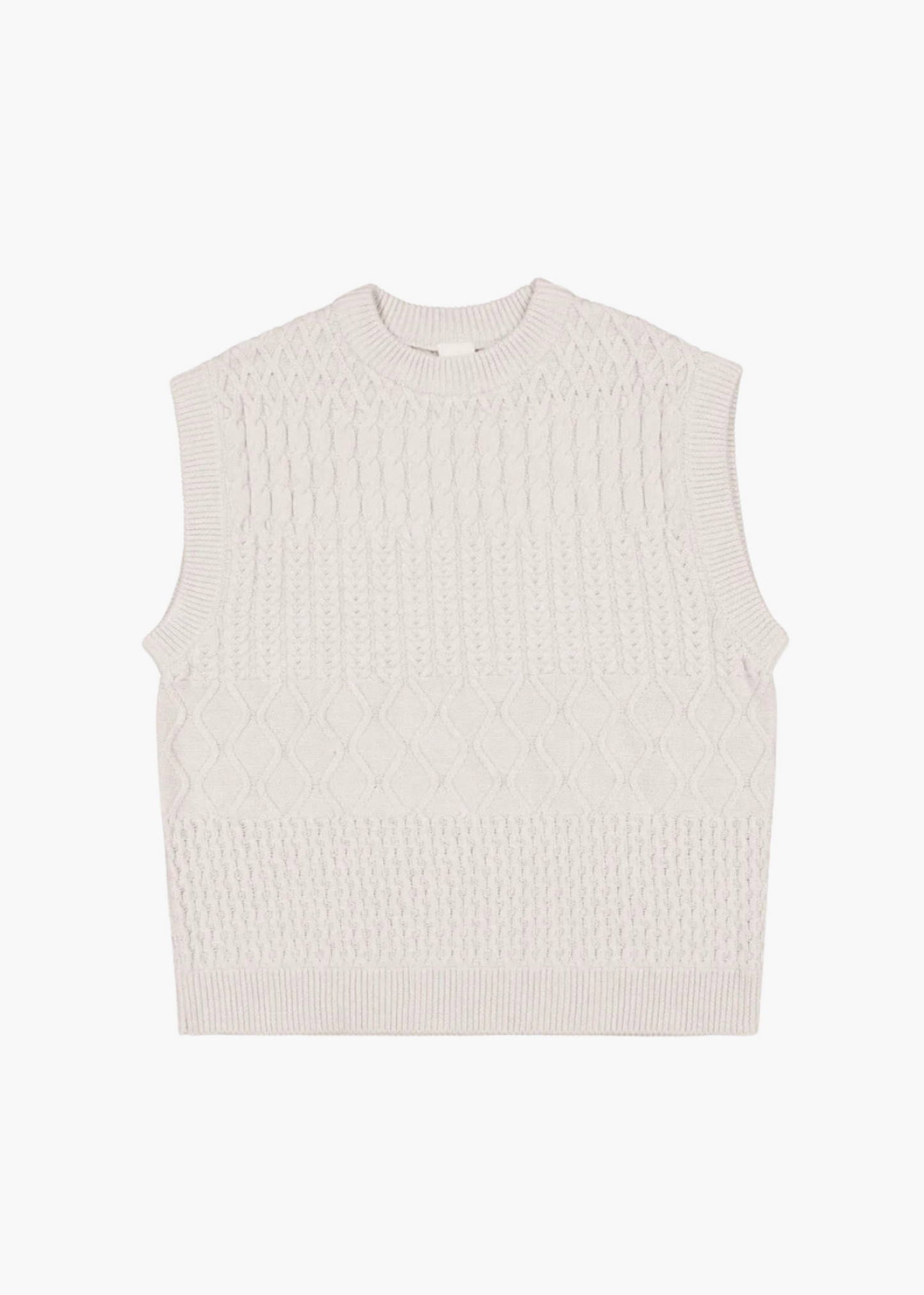 Aran vest, oat
