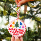 Needlepoint ornament, yuletide gay
