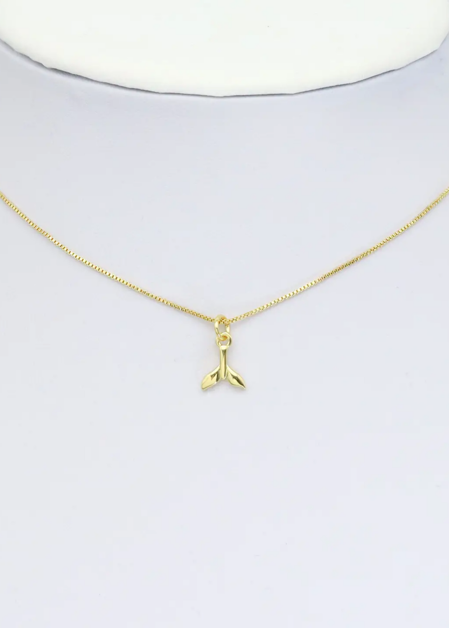 Gold fish tail charm