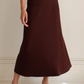 Afiya rib skirt, truffle