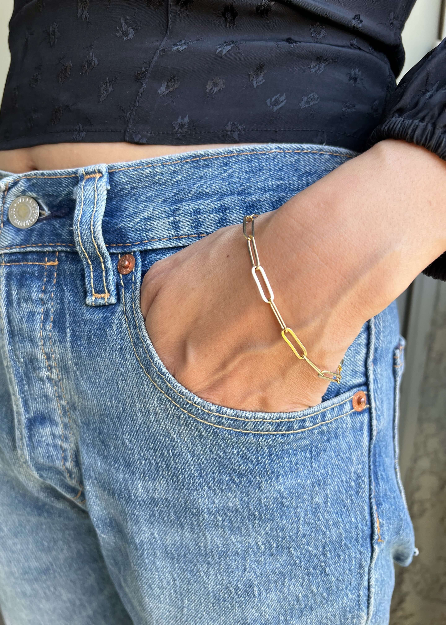 Classic paperclip bracelet