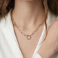 Paperclip chain with clicker clasp necklace