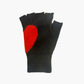 Heart gloves, black