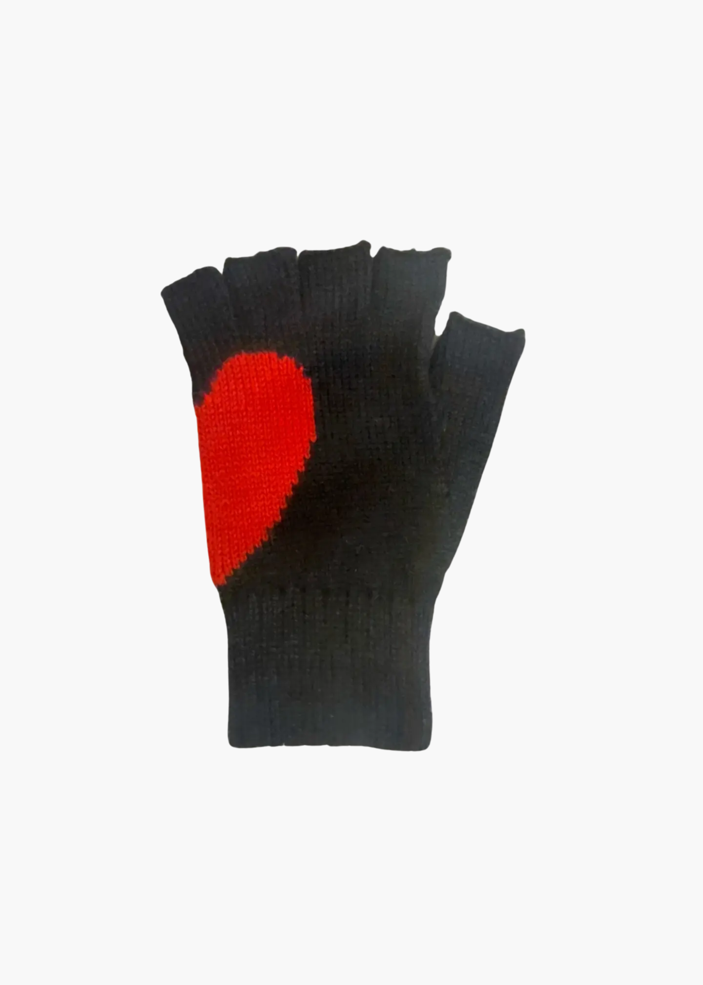 Heart gloves, black