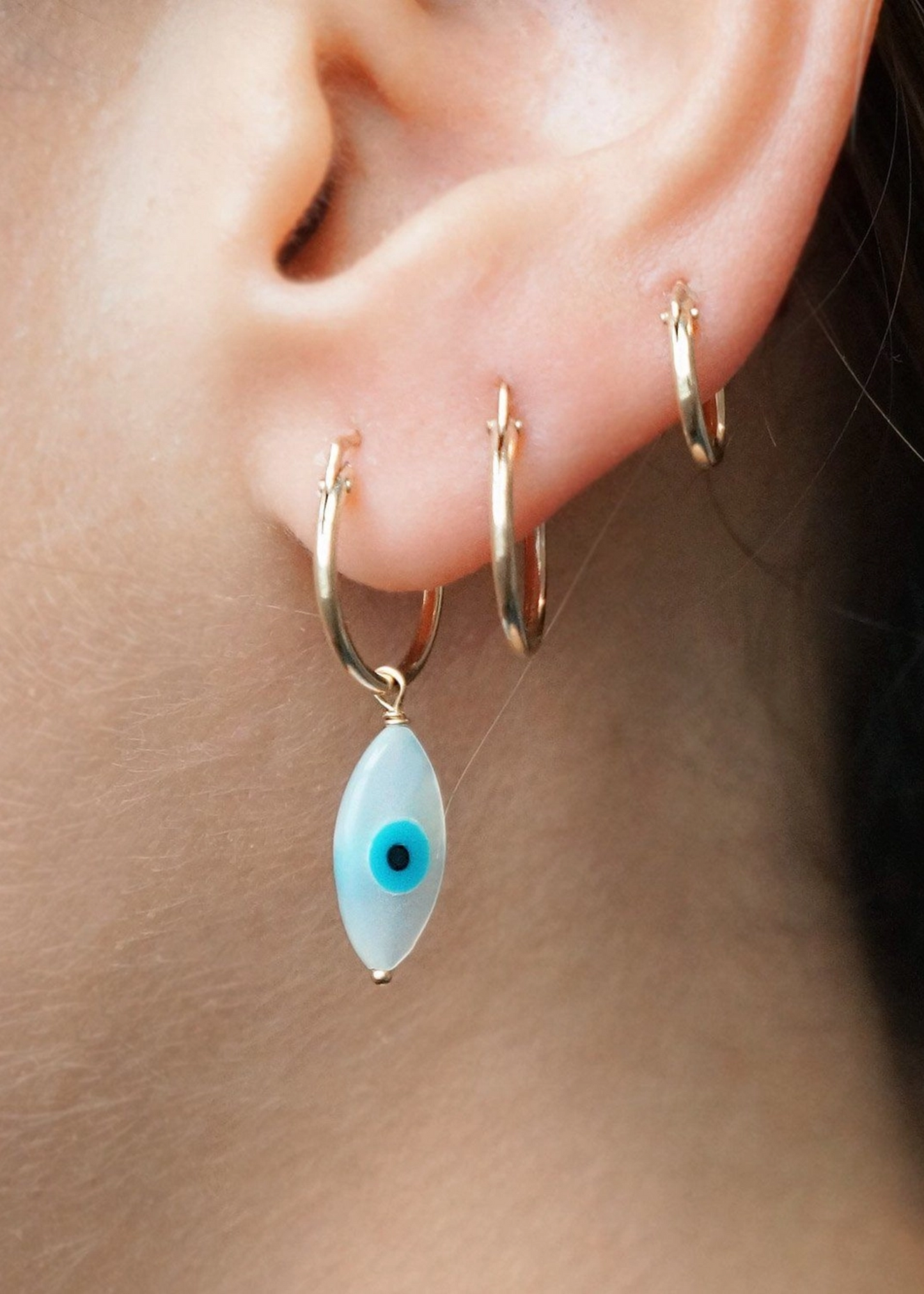 Thin small hoop earrings