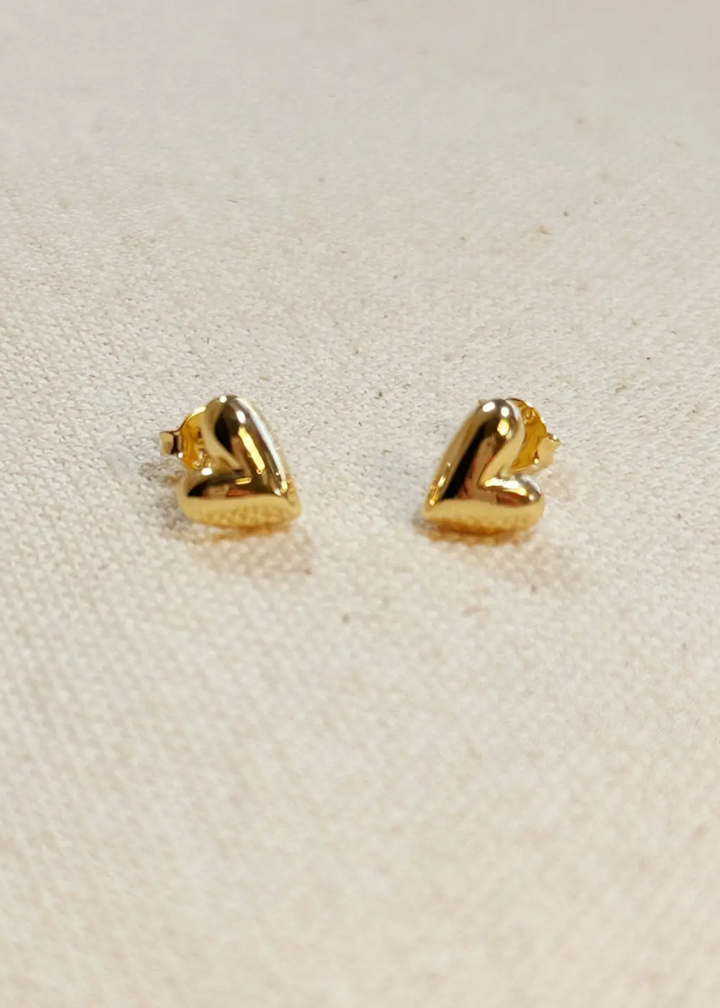 Uneven heart earrings