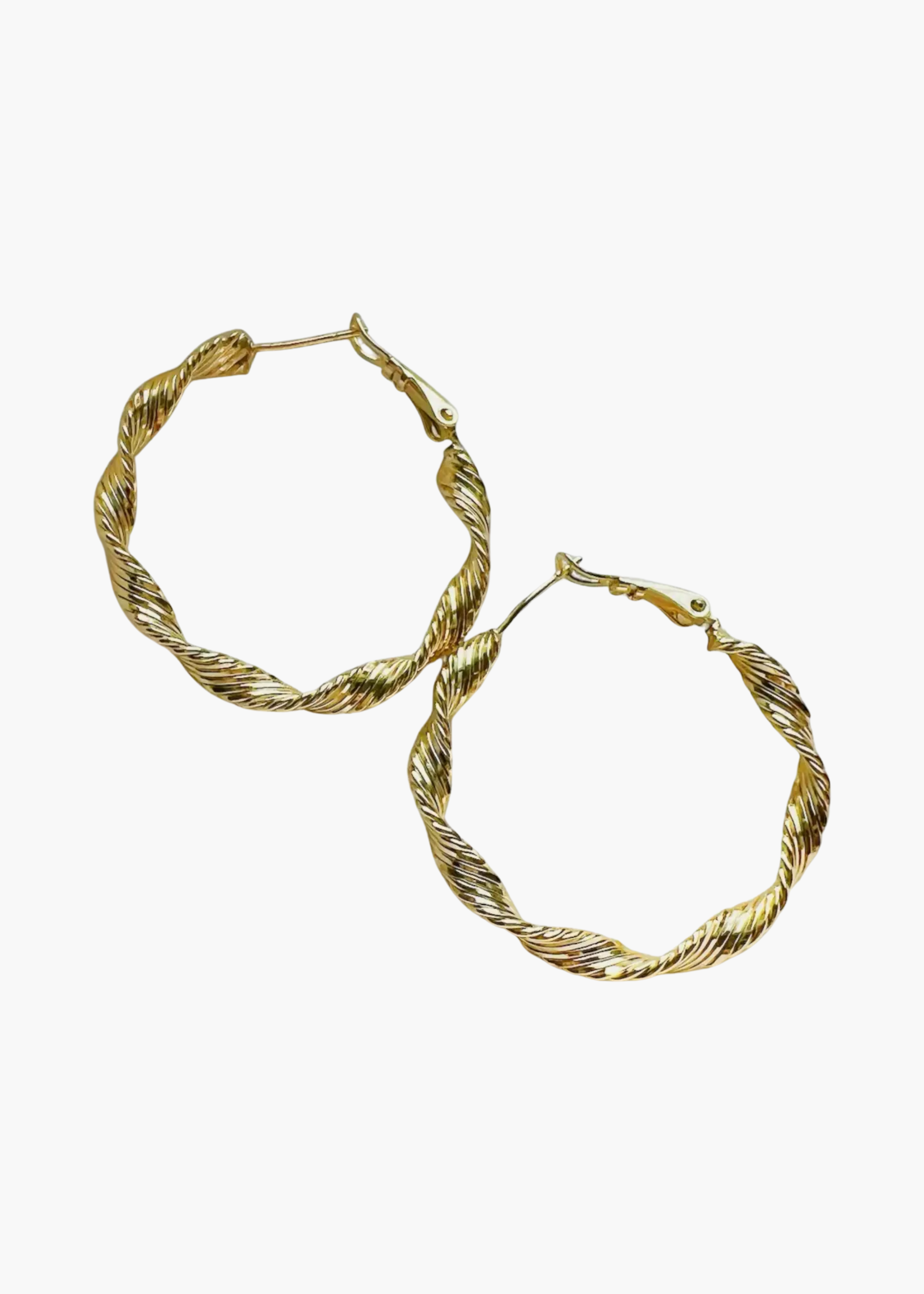 Twisted hoop earrings