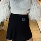 Short and simple skirt, black