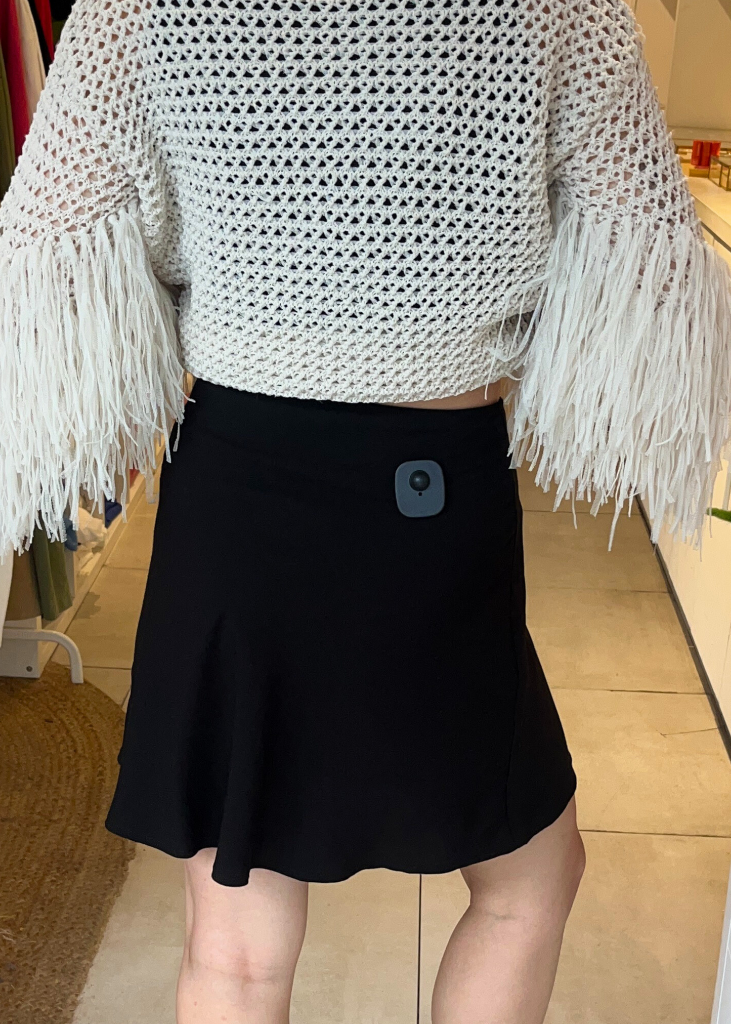Short and simple skirt, black