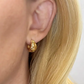 Hammered crescent moon earrings