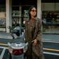 Animal print trench