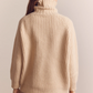 Wool turtleneck waffle sweater