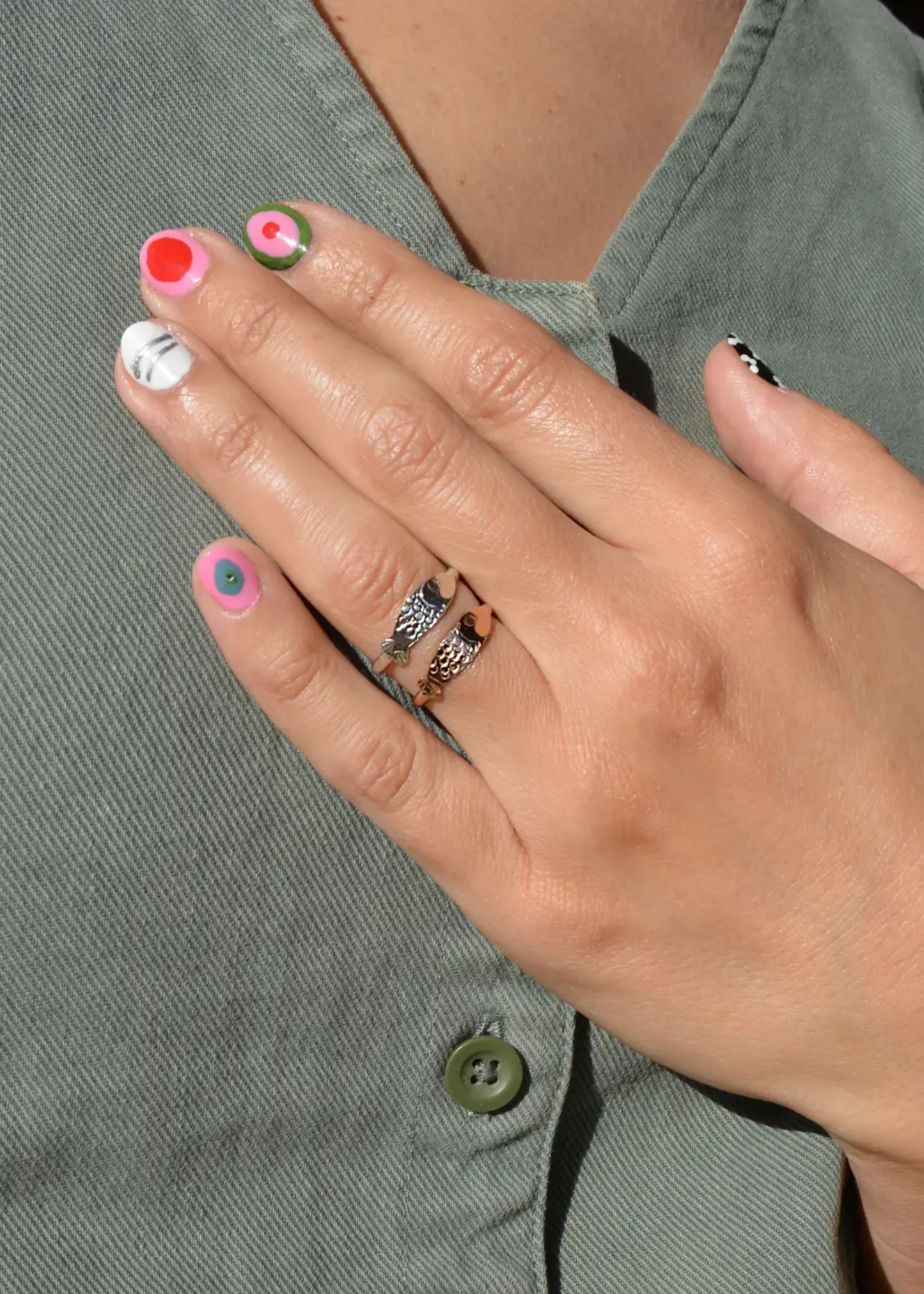 Sardine ring,  silver