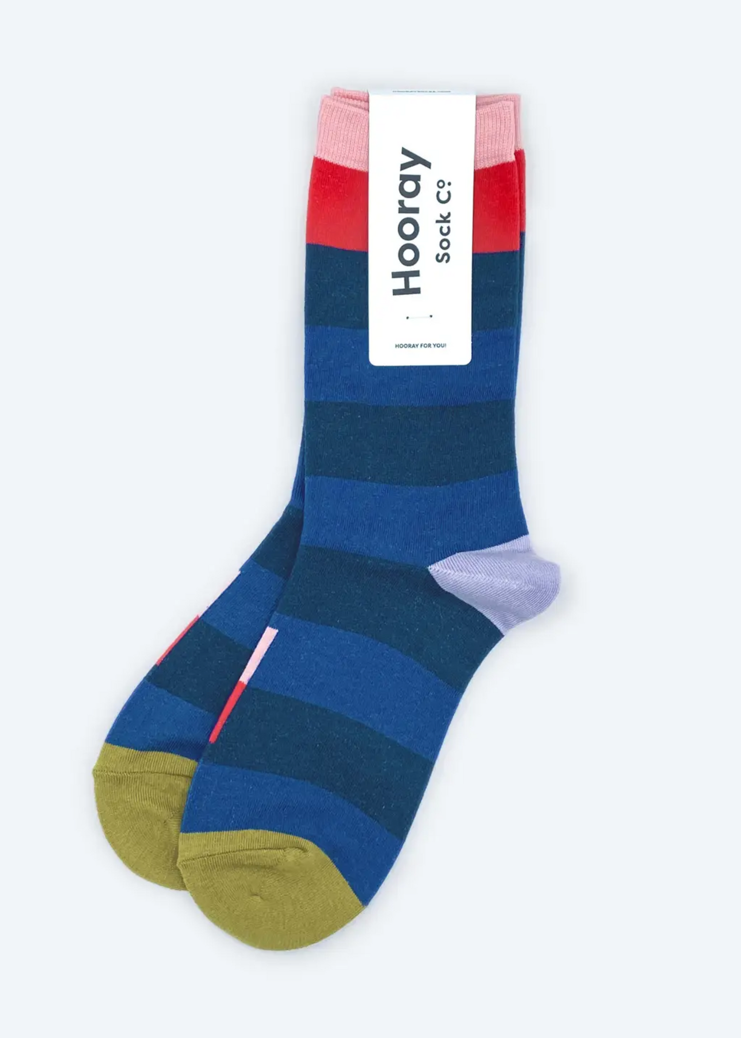 Fillmore blue striped crew socks