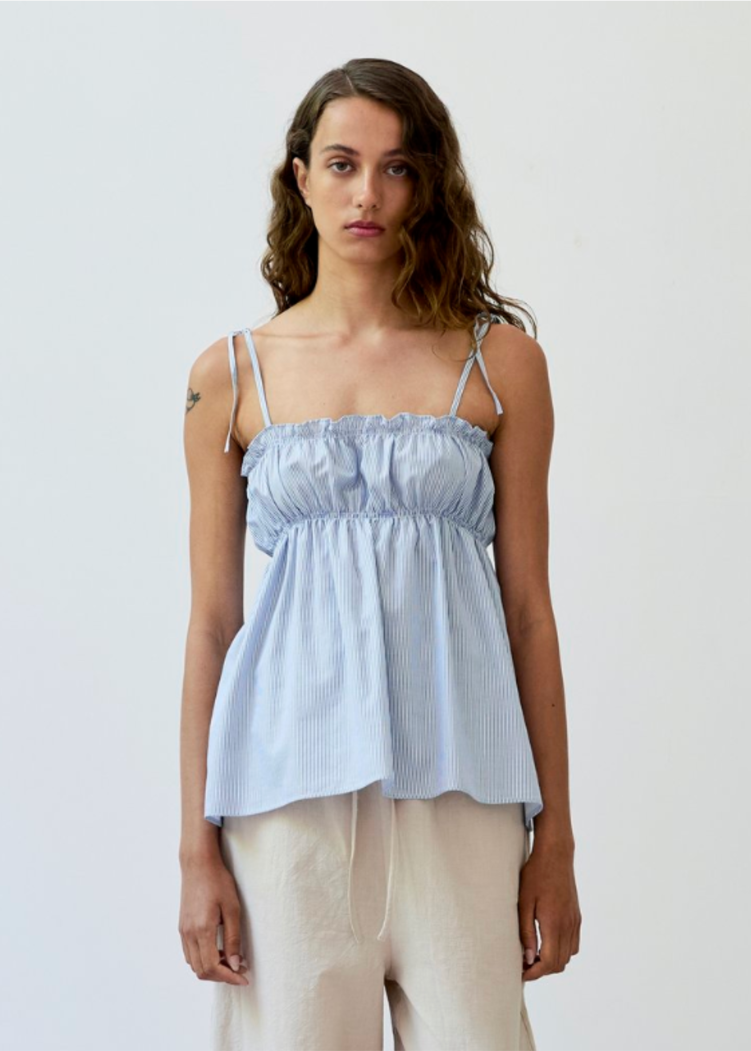 Bindi pinstripe top