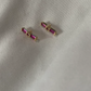 Fuchsia stud earrings