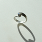 Silver moonstone ring