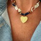 Venice knotted scarf heart charm