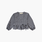 Garden top, black/white check