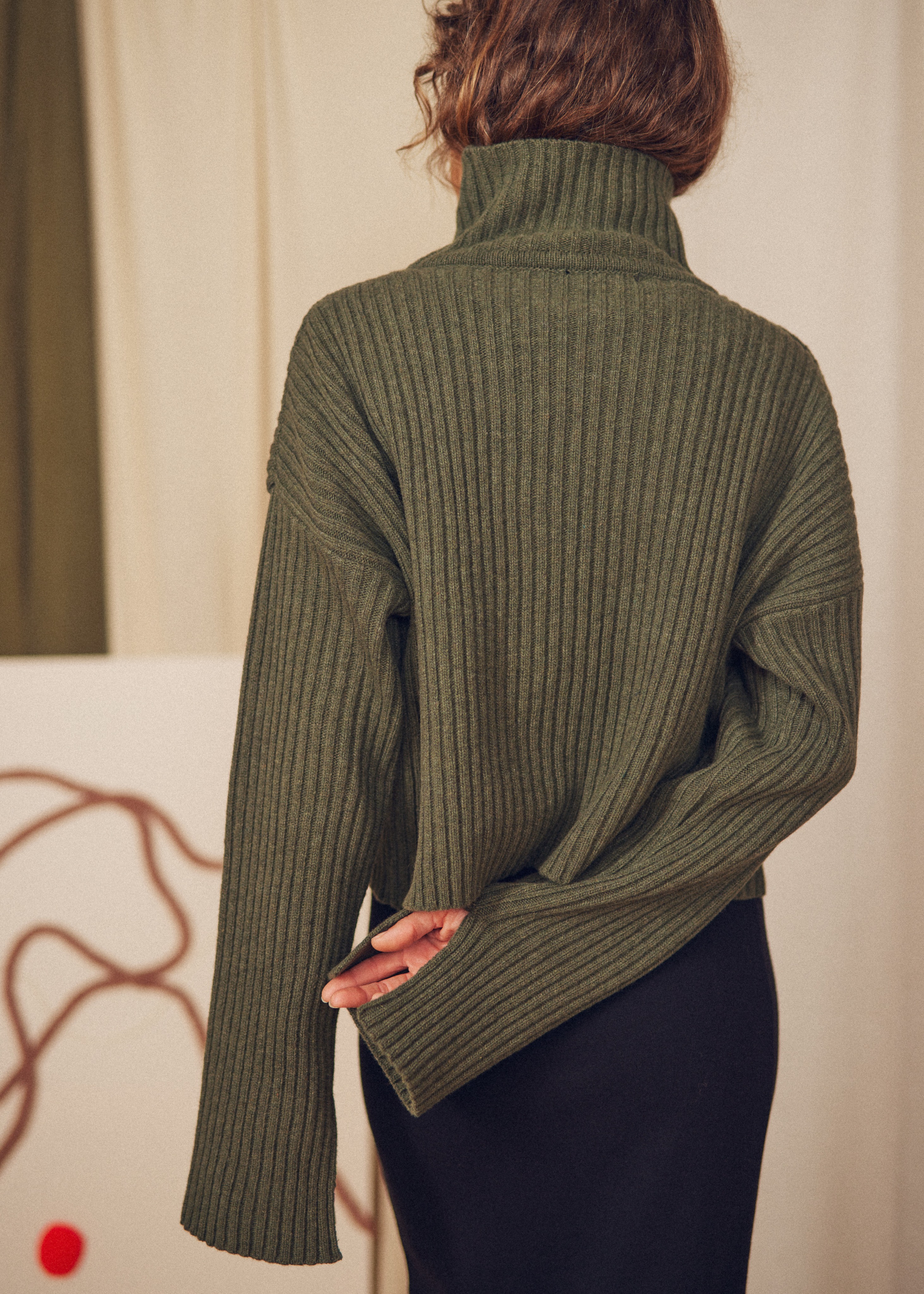 Wool sweater, green