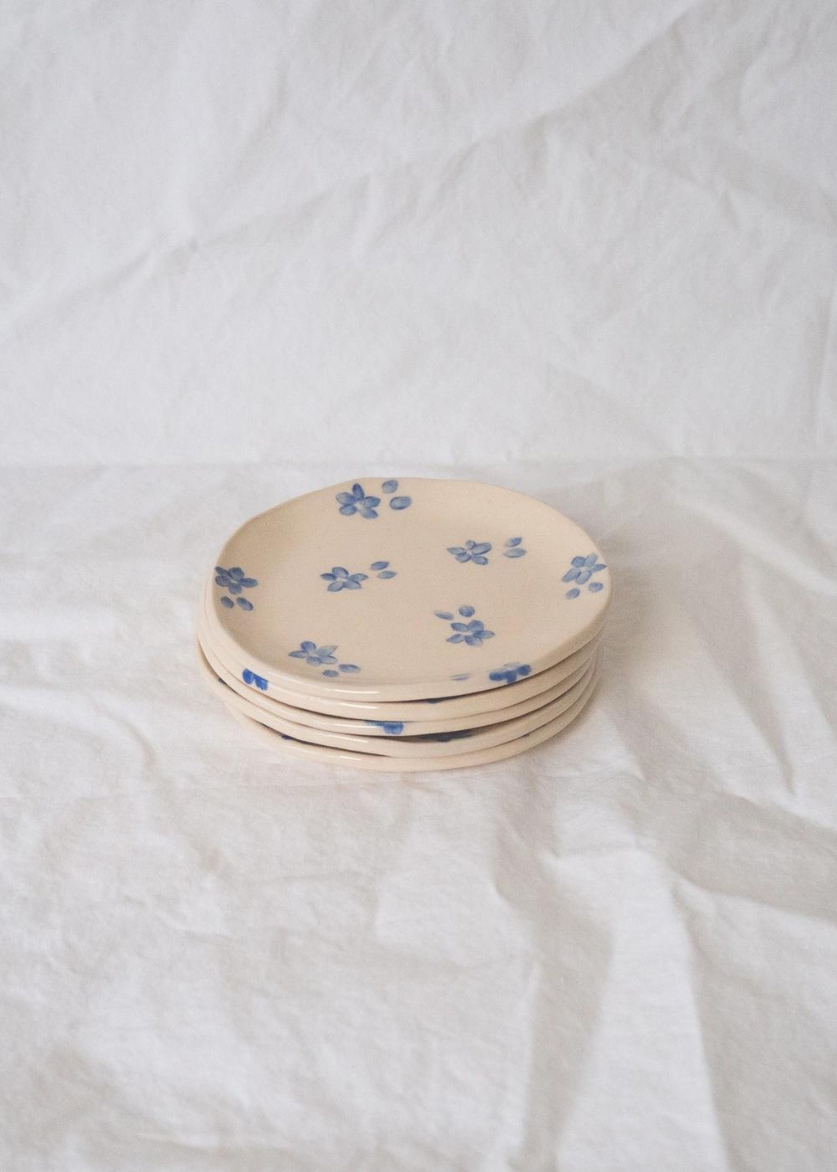 Forget me not ring dish, blue