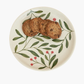 Holly leaf plate, green