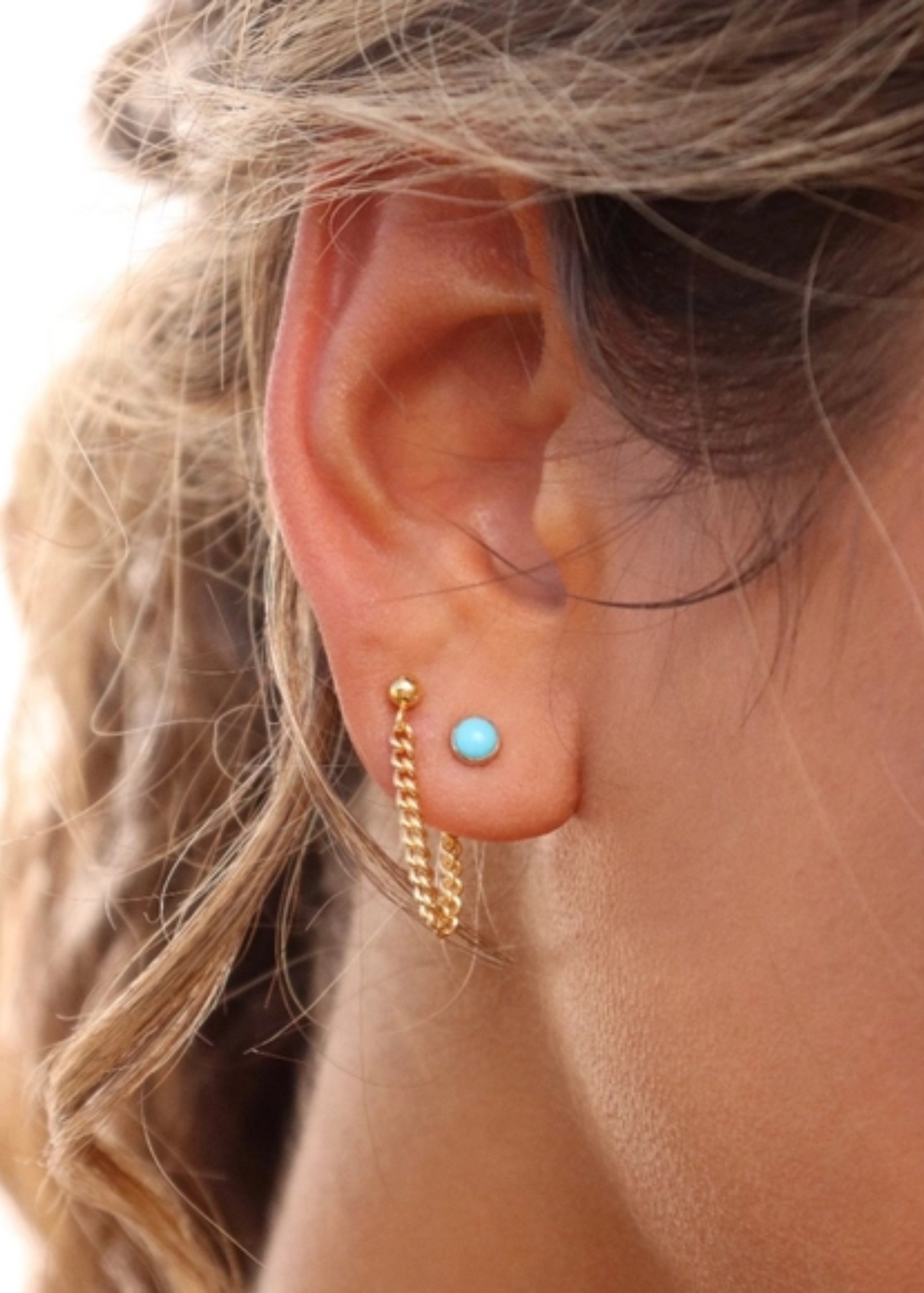 La mer studs, gold