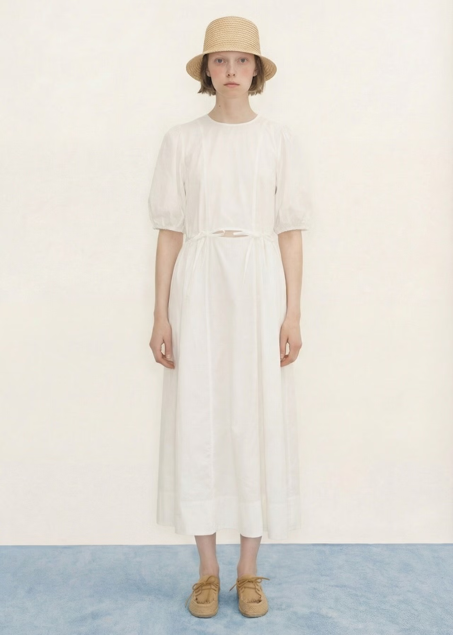 Puff sleeve midi dress